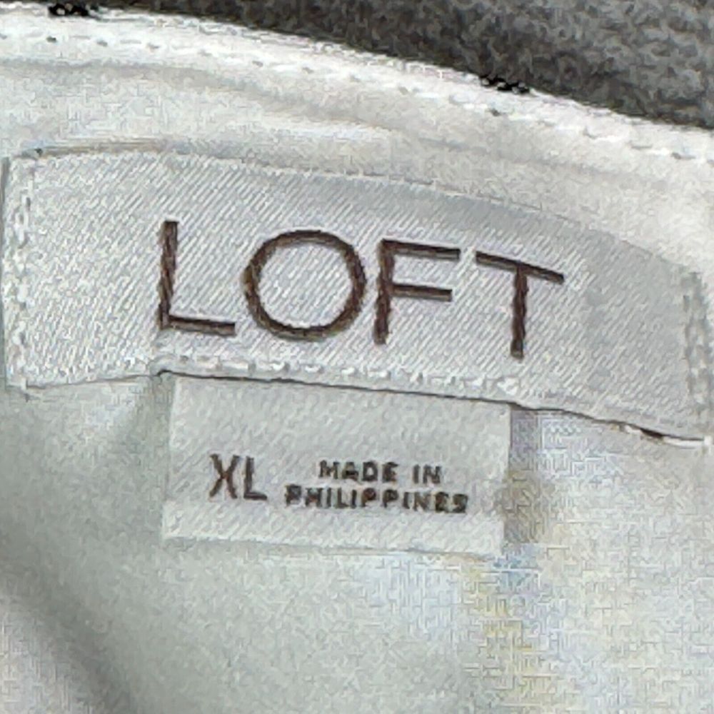 Loft Womens Linen Blend Jumpsuit XL White Black Stripe Sleeveless Wide Leg Boho - Picture 9 of 11